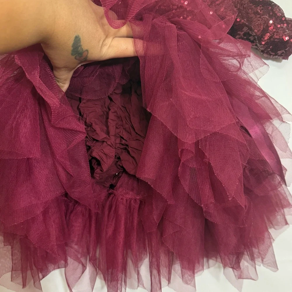 N/A girls burgundy